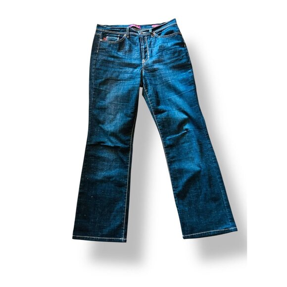 Jeanstar Elle Women’s Bootcut Jeans Dark Wash Retro Stitch Size 16 Western Boho - Picture 1 of 15
